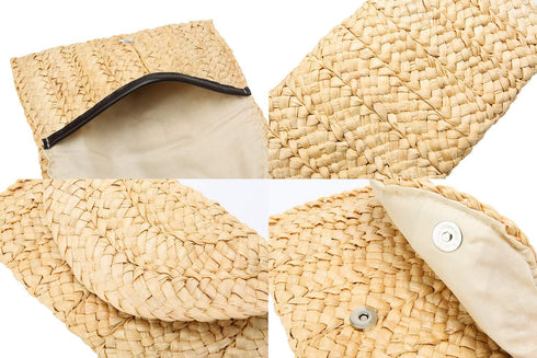 Obosoyo Women's Straw Clutch Handbag, Purse Envelope Wallet, Summer Beach Woven Bag...