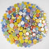 Round Mosaic Tiles for Crafts, 300g/150 Pieces 4 Sizes Mixed (0.3, 0.45, 0.54, 0.6 inch) Round Stained Glass Mosaic Tile for DIY Mosaic Making Sup...