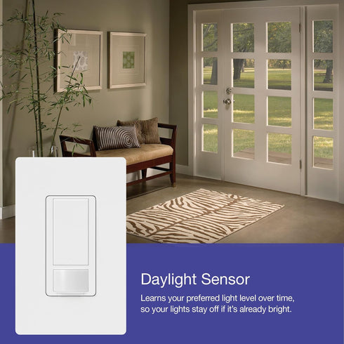 Lutron Maestro Motion Sensor Switch | 2 Amp, Single Pole | MS-OPS2-WH | White......