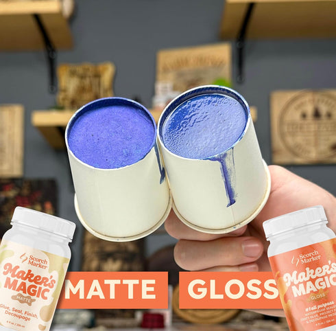 SCORCH MARKER Maker’s Magic Sealer, Matte Finish, All Purpose Glue, Waterbase Glue, Decoupage Sealer, and Finish for DIY Crafts, & Art Projects, C...