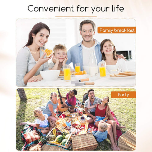 Patelai 15 Pieces Mini Butter Spreader Knife Bulk 4. 5 Inch Wide Blade Stainless Steel Knife with Wood Handle Multipurpose Cheese Butter Spreader ...