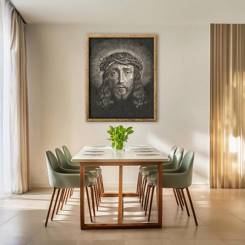 Posterizer 1 pcs-Jesus with crown of thorns old painting poster-Religious Posters-Gifts for Christians -Decor for Church, Sunday School Classroom-...