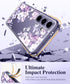 GVIEWIN for Samsung Galaxy S24 Case Floral, with Screen Protector & Camera Lens Protector, Hard PC&TPU Bumper Clear Shockproof Protective Women Ph...