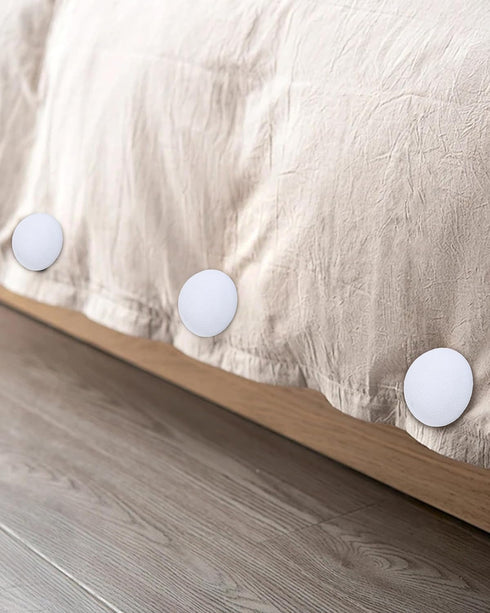 Duvet Pin Duvet Clips 16 Sets,Duvet Button Fasteners with Soft Fabric Material for Quilt, Cushions, Curtains(White)...