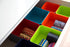 Three by Three Seattle Felt·Like·It! 5x5x4 Inch Felt Storage Bin for Office, Craft Room, Classroom, Living Room, Bedroom Storage (Blue)...