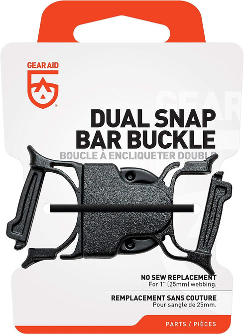 GEAR AID Dual Snap Bar Buckle, 1”, Black...