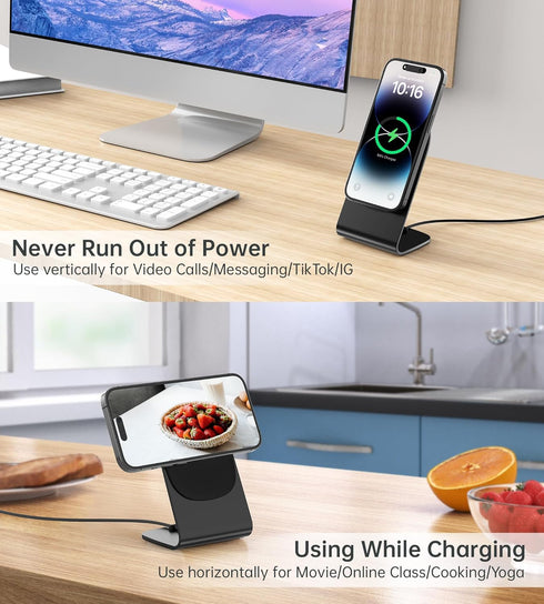 Magnetic Wireless Charger for iPhone 15/14/13/12 - Mag Charger+20W USB C Adapter, Fast Wireless Charging Stand/Pad with 5ft Cable for iPhone 15/14...