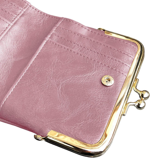 AOXONEL Womens Wallet Small Rfid Ladies Compact Bifold Leather Vintage Coin Purse With Zipper and Kiss Lock...