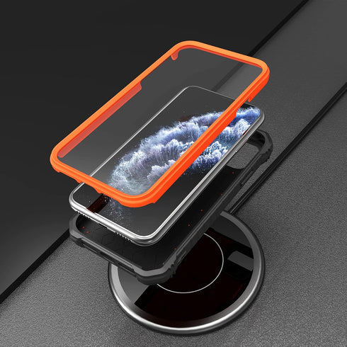 ExoGuard for iPhone 11 Pro Case, Rubber Shockproof Full-Body Cover Case Built-in Screen Protector with Kickstand for iPhone 11 Pro 5.8 inch Phone ...