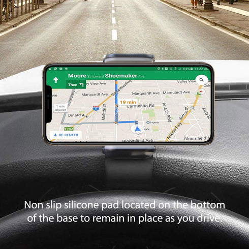 Dashboard Phone Mount Cradle 360 Rotating Smartphone Holder Compatible with iPhones Samsung Galaxy, Google Pixel Smartphones...