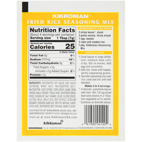 Kikkoman Fried Rice Seasoning Mix, 1-ounce Pack (Pack of 10)...