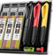 Nicpro 3 Pack Carpenter Pencil Set with Sharpener & Finger Grip, Mechanical Woodworking Pencils with 39 Refills (Red, Black, Yellow), Deep Hole Ma...