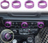 Voodonala Air Conditioner Headlight Center Consoles Switch Knob Cover Trim for 2018-2025+ Jeep Wrangler JL JLU Gladiator JT 4xe Interior Accessori...