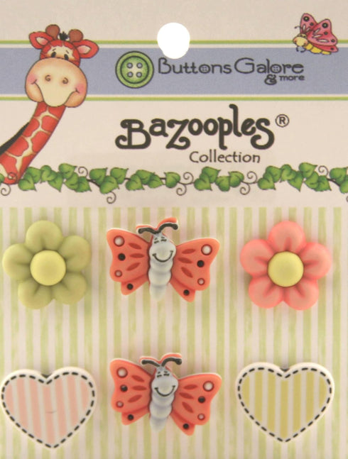 Buttons Galore Zoo Animals 3D Buttons-Set of 6 Cards...