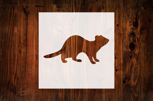 4-Inch Ferret Style Design Stencil, Reusable Mylar Cutout, for Sign Art, Crafts & DIY Projects...