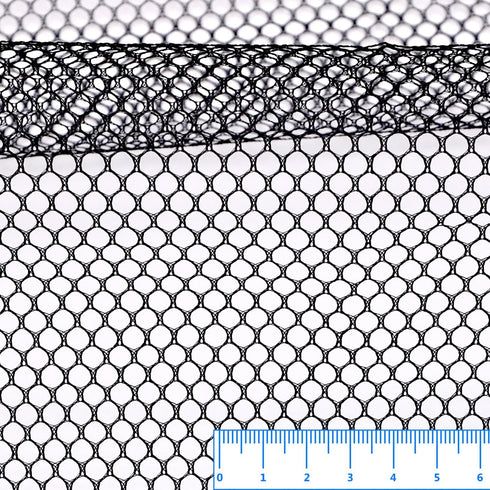 29.5 x 59 Inch Black Mesh Fabric Slightly Stretchy for Sewing Projects, Shopping Bag, Backpack Pocket and Straps and Netting Clothes...