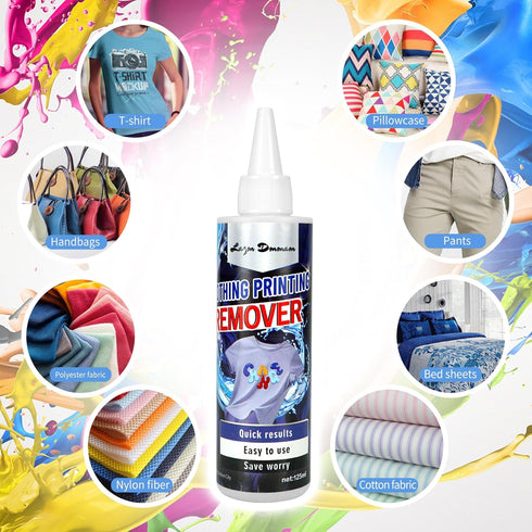 Heat Transfer Vinyl Remover for Fabrics, Rapid Remover Adhesive Remover, Powerful Residue Remover-125 ML...