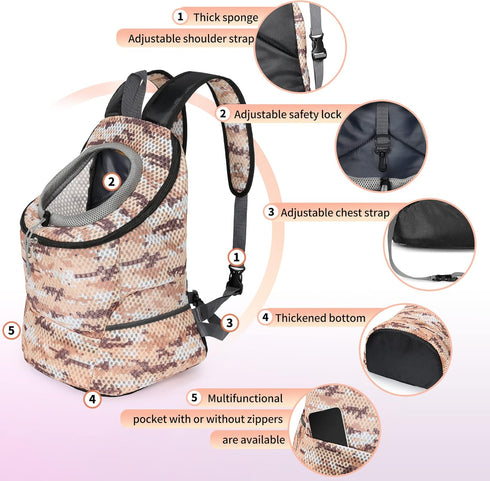 Mile High Life | Hiking Outdoor Pet Carrier Backpack | Kitty Puppy Cat Carrier | Dog Carrier for Small Dogs | Dog Backpack w Breathable Mesh with ...