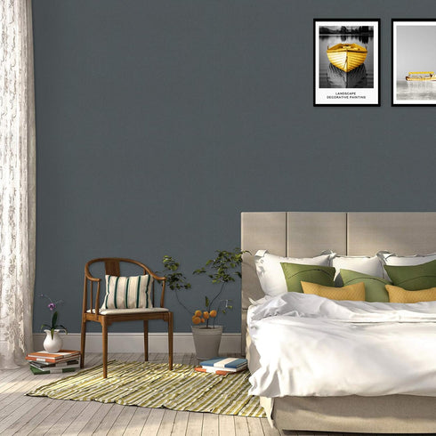 Mecpar Solid Grey Wallpaper 15.7" x 78.7" Matte Grey Contact Paper Grey Peel and Stick Wallpaper Textured Vinyl Film Self-Adhesive Removable Thick...