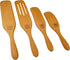 Spatula Spurtle Kitchen Tools As Seen On TV, 5Pcs Wooden Spurtle/Spatula Set, Premium Beechwood Wooden Spoons Non-Coated, Cooking Utensil for Nons...