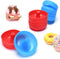 Jell-Cell Silicone Donut Mold for Baking Cupcake,12 Pieces Nonstick Flexible Mini Round Doughnut Muffin Cups Shape Color Red & Blue...
