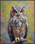 Posterizer 1 pcs- Beautiful owl with a bakcground of flowers-Art for Animal Lovers-Floral Botanical Art- Gift for Men Women Teens-Living Room Bed...
