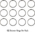 SlipX Solutions Simple Slide Shower Curtain Rings Provide Effortless Gliding on Standard Shower Rods (Rust Resistant, Snap Closure) (12, Oil Rubbe...
