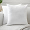 Encasa XO Throw Pillow Covers 18x18 in Set of 2 White | No Inserts | Cotton Pillow Covers for Living Room, Bed, Sofa, Couch | Decorative Cushion C...