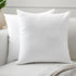 Encasa XO Throw Pillow Covers 18x18 in Set of 2 White | No Inserts | Cotton Pillow Covers for Living Room, Bed, Sofa, Couch | Decorative Cushion C...