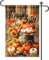 Happy Fall Pumpkin Welcome Garden Flag, Autumn Garden Double Sided Flag Pumpkin Patch Maple Leaf House Yard Outdoor Small Flag Farmhouse Thanksgiv...