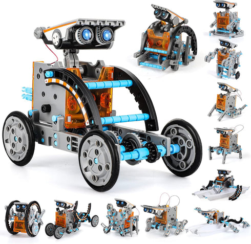 Lucky Doug 12-in-1 STEM Solar Robot Kit Toys Gifts for Kids 8 9 10 11 12 13 Years Old, Educational Building Science Experiment Set Birthday for Ki...