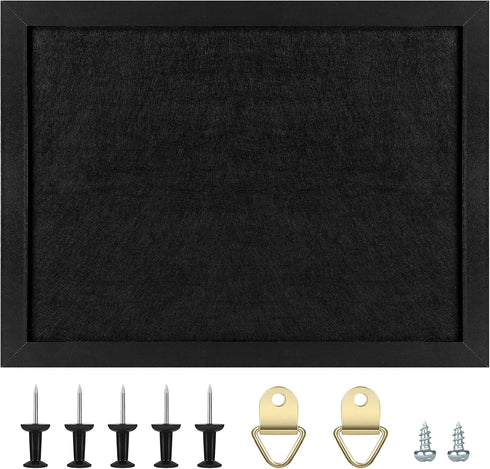 Cork Board Bulletin Board, 11" X 8" Cork Boards for Walls with Pins, Eye Bolts, gaskets, Screws, Pin Board for Office, School and Home (BK,22 * 30...