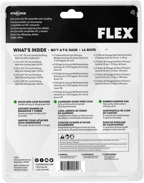 FLEX 41-Piece Oscillating Tool Sanding Project Set - FAM40003-41...