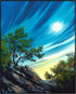 Posterizer 1 pcs-oil painting style art-mystical tree on mountain 2-Landscape & Nature Art Gift for Men Women Entrepreneur Teens Decor for Home ...