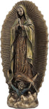 Veronese Design 6 1/8" Our Lady Of Guadalupe Virgin Mary Religious Statue Cold Cast Resin Bronze Finish Home Decor Figurine...