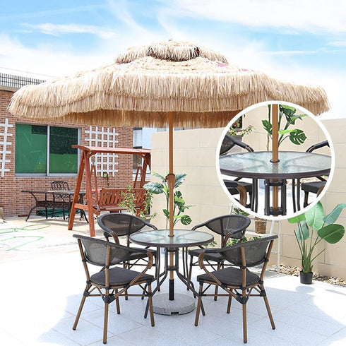 2 Pack Table Umbrella Hole Rings Silicone Umbrella Cone Wedge Plug Patio Umbrella Hole Plug for Patio Table Holes (Black)...