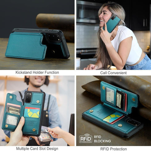 Asuwish Phone Case for Samsung Galaxy S20 5G 6.2 inch Wallet Cover with Screen Protector and RFID Blocking PU Leather Credit Card Holder Stand Cel...