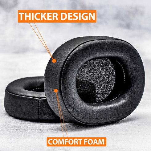 ATH M70X Ear Pads - TRANSTEK Replacement Ear Cushion Compatible with ATH-M70X Headphones I Thicker Memory Foam (Protein Leather)...
