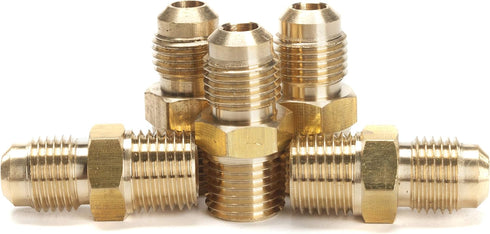 LTWFITTING Brass Flare 5/16" OD x 1/4" Male NPT Connector Tube Fitting (pack of 5)...