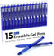 Erasable Gel Pens, 15 Pack Blue Retractable Erasable Pens Clicker, Fine Point, Make Mistakes Disappear, Blue Ink for Writing Planner and Crossword...