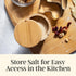 Totally Bamboo Salt Cellar with Swivel Lid – Bamboo Spice Box Storage Container for Kitchen Countertop with Magnetic Closure – Ideal for Sea Salt,...