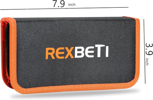 REXBETI 13Pcs Metal Needle File Set, Small Diamond Files, Premium Grade T12 Drop Forged Alloy Steel, 12pcs Needle Files with Metal Brush and Carry...