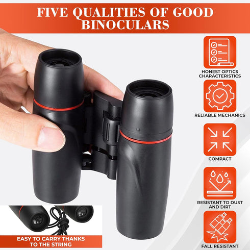 30x60 Travel Binoculars for Bird Watching – Small Binoculars for Adults with 126M/1000M Wide Field of View, 7.2° Angle & Storage Bag – Designed fo...
