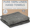 Pure 100% Linen Hand Towels - Set of 2 Linen Kitchen Towels Waffle Weave Black-Natural - 13 x 29-inch Soft Lightweight Stone-Washed Dish Towels - ...