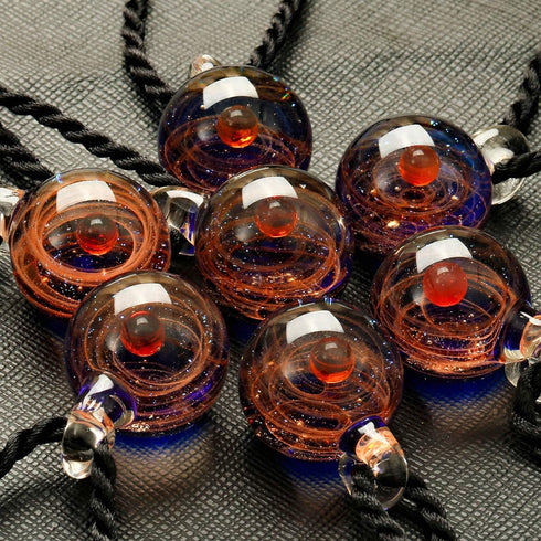Jovivi Unique Design Glass Universe Ball Necklace Galaxy Planet Pendant Nebula Ribbon Vortex Cosmos Series...