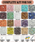 LPBeads Jewelry Making Kit 1200 PCS Natural Crystal Beads in 20 Colors Gemstone, Jump Rings, Earring Hooks, Pins, Elastic Bracelet String for Girl...
