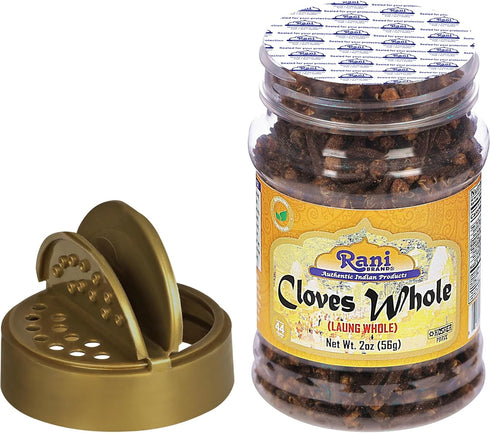 Rani Cloves Whole (Laung) 2oz (56g) Great for Food, Tea, Pomander Balls and Potpourri, Hand Selected, Spice, PET Jar ~ All Natural | NON-GMO | Kos...