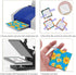 Duufin 120 Pieces Square Sublimation Keychain Blanks Double Side Heat Transfer Blanks MDF Key Rings Blank Board Key Chain Blanks for Sublimation D...