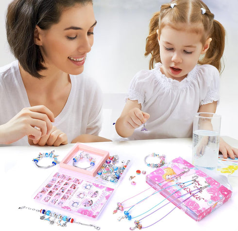 AIPRIDY Charm Bracelet Making Kit,Unicorn Mermaid Crafts Gifts Set Can Inspires Imagination and Creativity,Jewelry Making Kit Perfect Gifts for Gi...