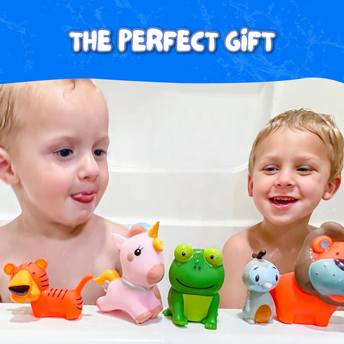 Mold Free Bath Toys for Babies and Toddlers, Animal No Hole Bath Toys, No Mold for Tub,Beach,Pool, BPA-Free, Dishwasher-Safe, Infant Bath Toys No ...